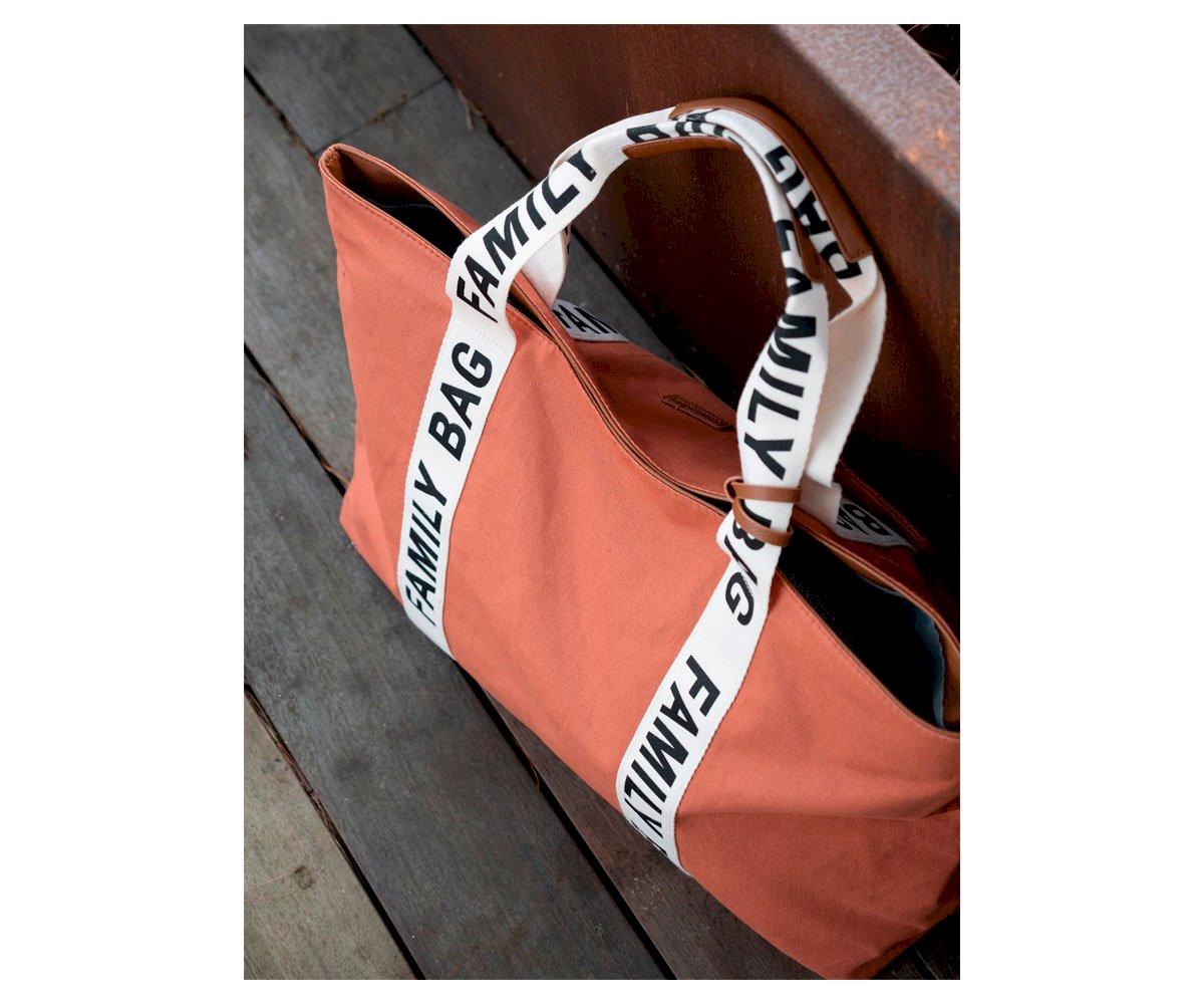 Tote Bag Terracota De Lona Signature