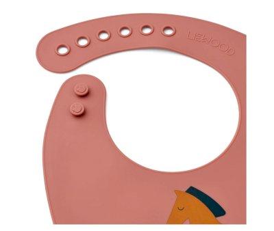2 Babetes de Silicone Tilda Bib Horses/Dark Rosetta