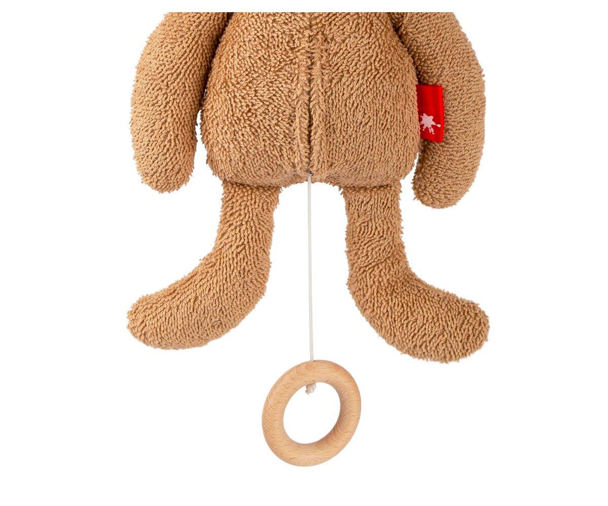 Peluche bébé beige musicale