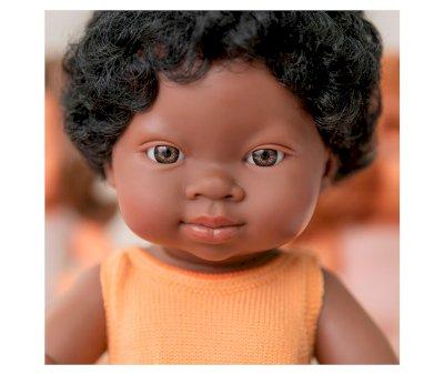 Boneca Africana 38 cm com macaco Melo