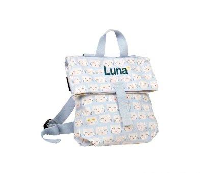 Mini Mochila Messenger Cat Personalizable