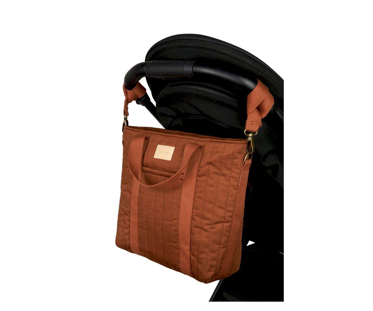 Sac organisateur de poussette Hyde park  Brick brown - Nobodinoz - little  cecile