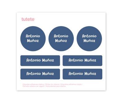 6 adesivos para objetos Blue