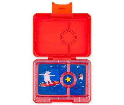 Caja Almuerzo Yumbox Snack Roar Red Polar Bear 3 Compartimentos