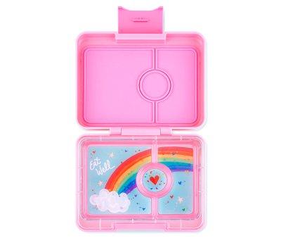 Yumbox Snack Lunch Box Fifi Pink Rainbow 3 Compartments