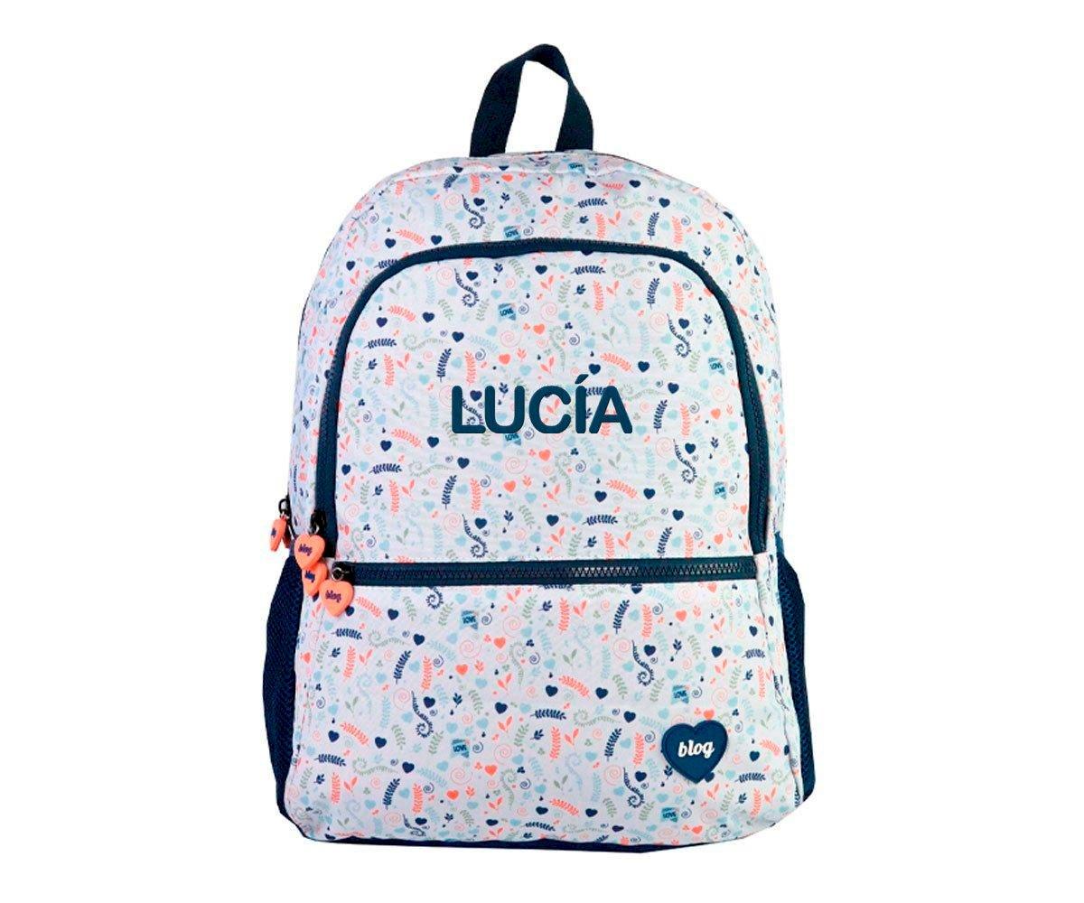 Mochila Grande Love Garden Personalizable