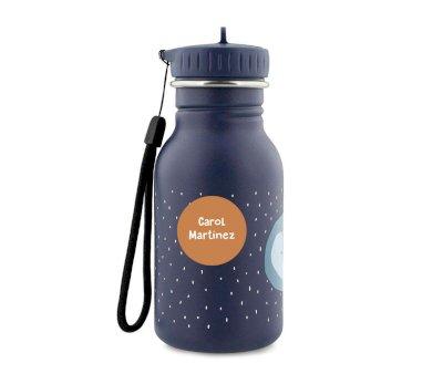 Botella Acero Trixie Mrs.Penguin 350ml + 6 Pegatinas Redondas Yellow  Regalo
