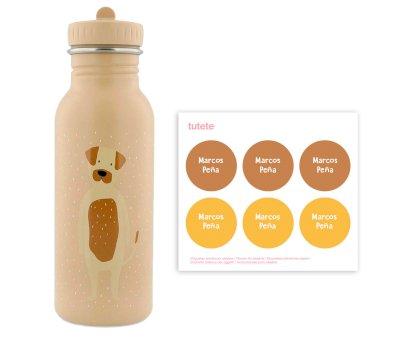 Bottiglia Acciaio Trixie Mr.Dog 500ml+6 Etichette Rotonde Yellow Gratis