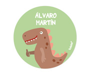 3 Pack Personalised Dino Badges