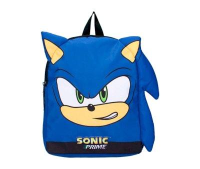 Mochila Pequea Sonic Fluffy Friends Blue Personalizable
