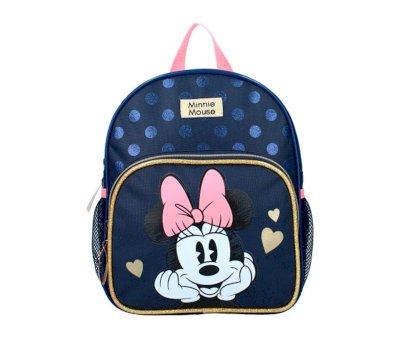 Mochila Pequea Minnie Mouse Glitter Love Navy