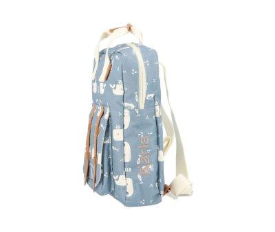 Mini Sac  dos Personnalisable Fresk Baleine Bleu