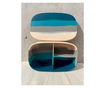 Lancheira de silicone Desert Teal Ombre Color Splash