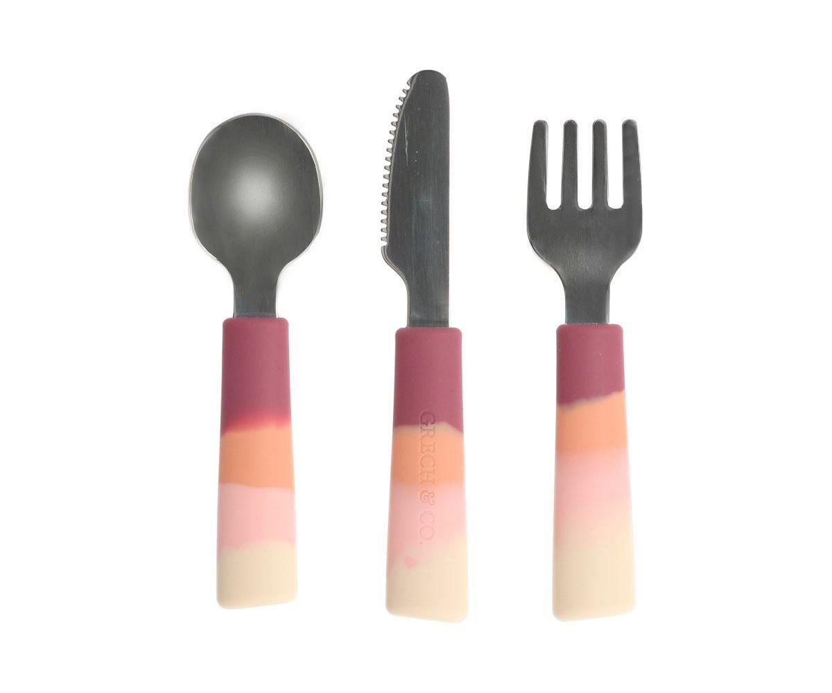 Set 3 Cubierto sColor Splash Mauve Rose Ombre