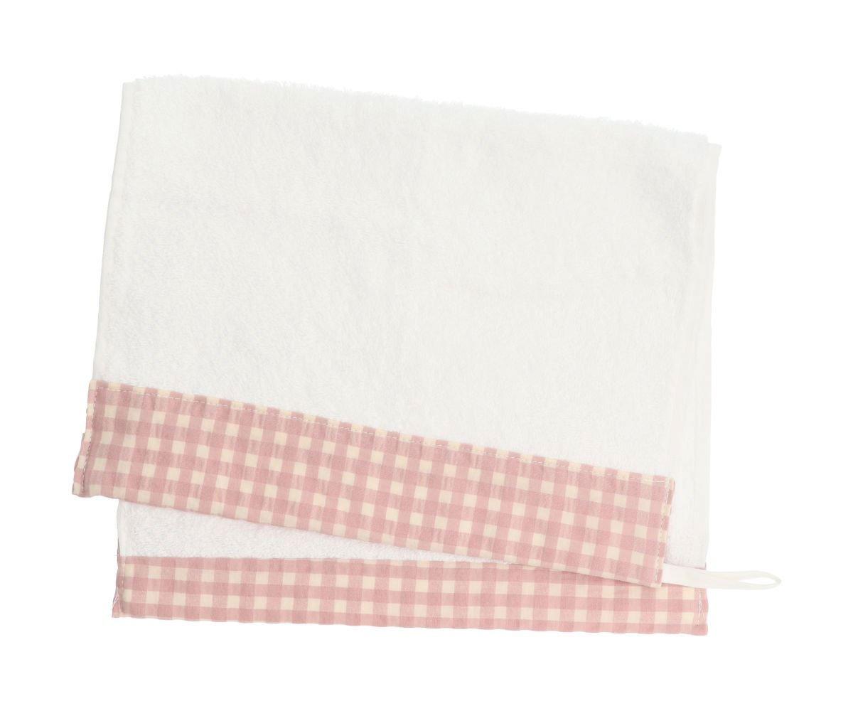 Serviette Crèche Vichy Rose Personnalisable