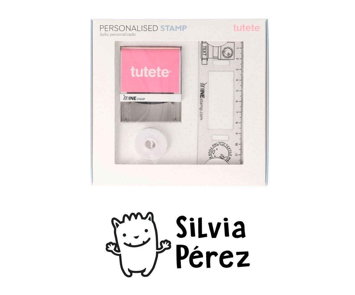 Sello Personalizado Monstruito +  Cinta Blanca Para Ropa Oscura