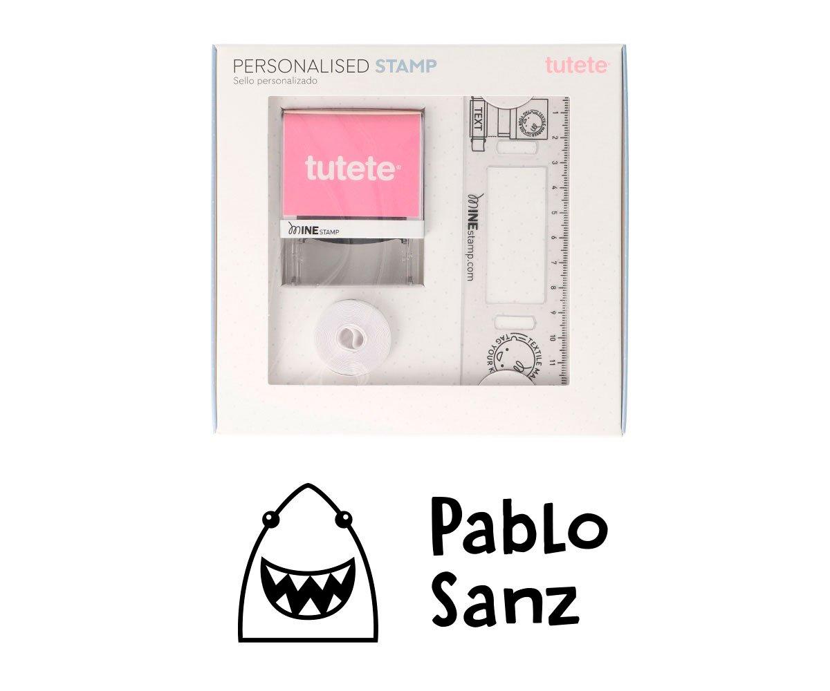 Sello Personalizado Tiburn +  Cinta Blanca para Ropa Oscura