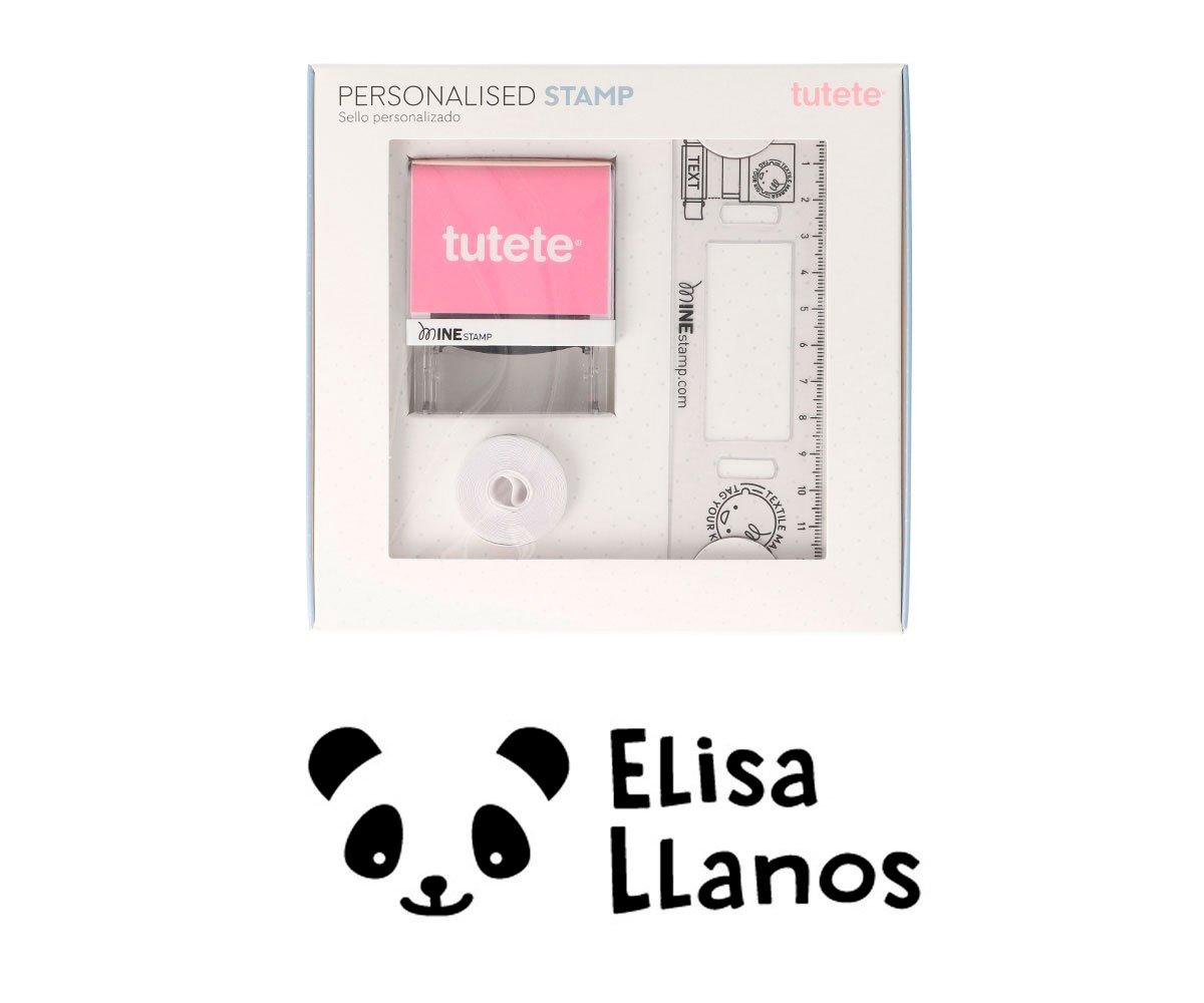 Sello Personalizado Panda + Cinta Blanca Para Ropa Oscura