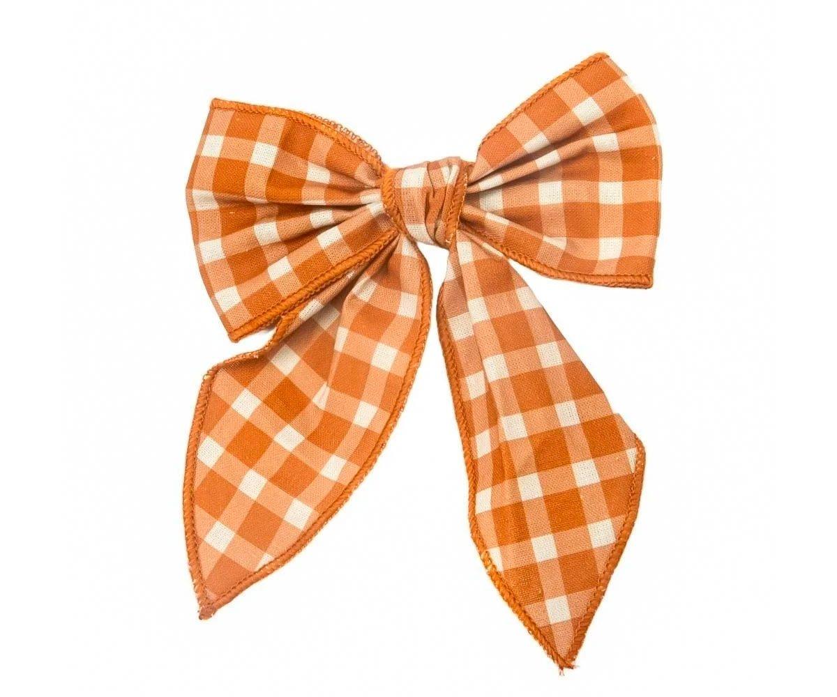 Barrette  Grand N?ud Sienna Gingham