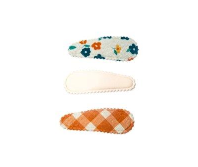 3 Clip Capelli Snap Sienna Gingham + Meadow