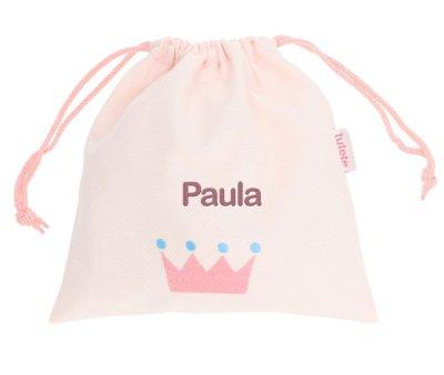 Bolsa Merienda Personalizada Piqu Corona Rosa