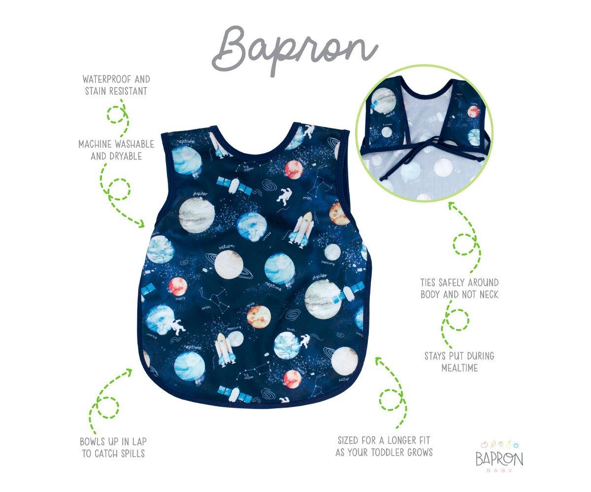 Babero Con Manga Corta Bapron Baby Outer Space