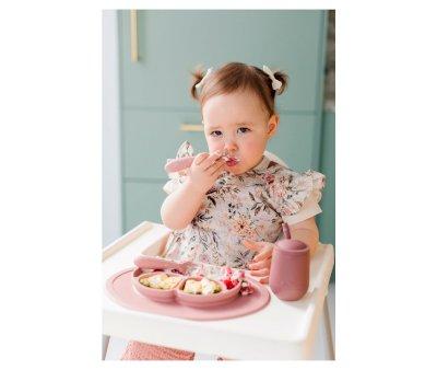 Babero con Manga Corta Bapron Baby Delilah Floral Flutter