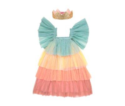 Rainbow Ruffled Princess Costume