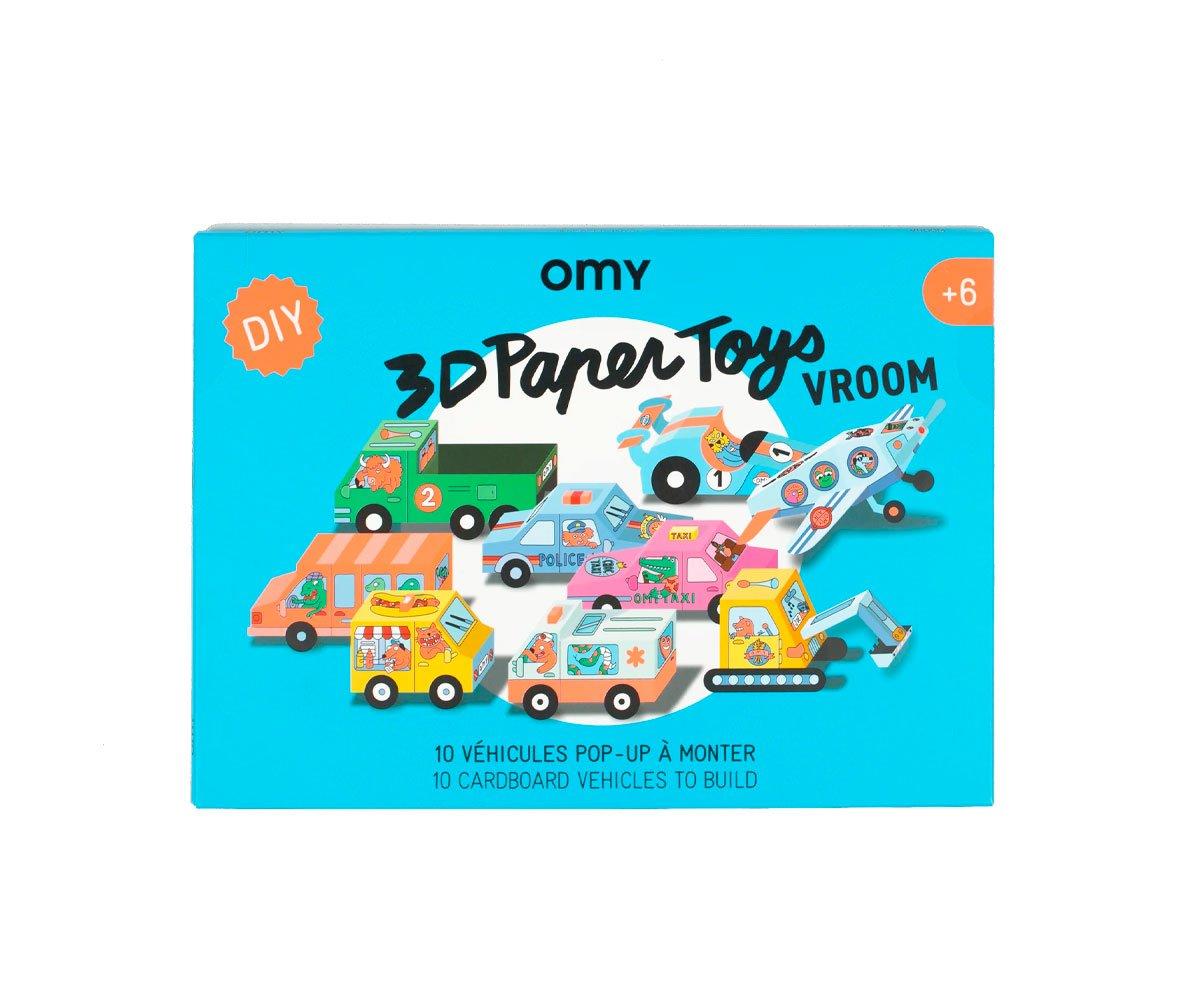 Brinquedos de papel 3D Vroom 
