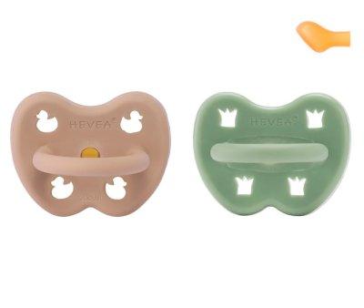 2 sucettes en caoutchouc Hevea Tan Beige/Moss Green 3  36 m