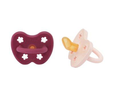 2 sucettes en caoutchouc Hevea Powder Pink/Rosewood 3  36 m