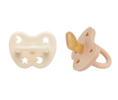 2 sucettes en caoutchouc Hevea Milky White/Sand  3  36 m