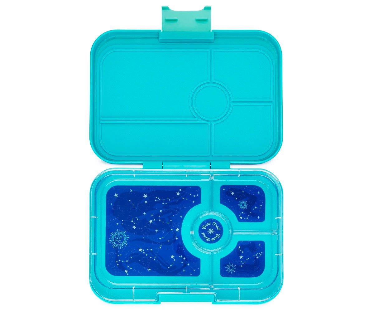 Yumbox La plus grande bote  lunch de 4 compartiments en forme de zodiaque bleu d'Antibes