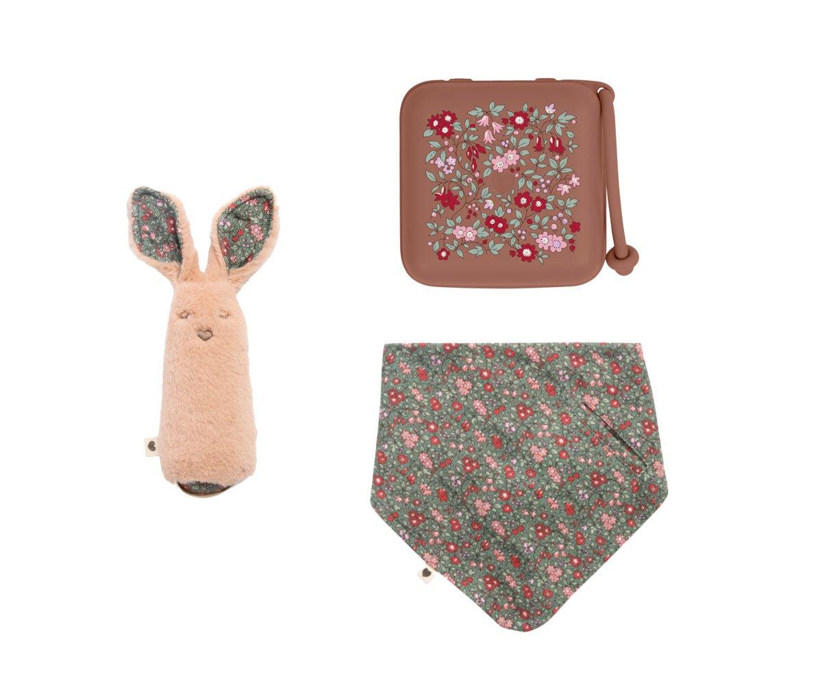 Pack Cadeau Nol et d'Avent BIBS Liberty Camomille Lawn Woodchuck