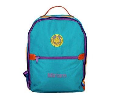 Mochila retro verde arco-ris