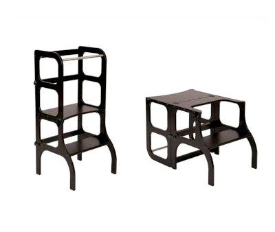 Table et Chaise Montessori Learning Tower Noir/Argent