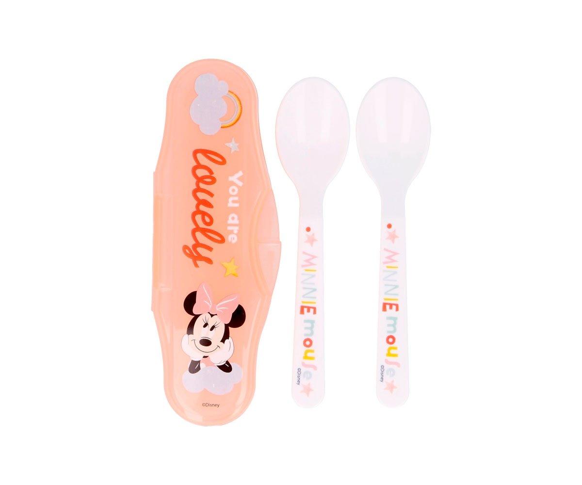 2 Cucharas Con Estuche Minnie Indigo Dreams