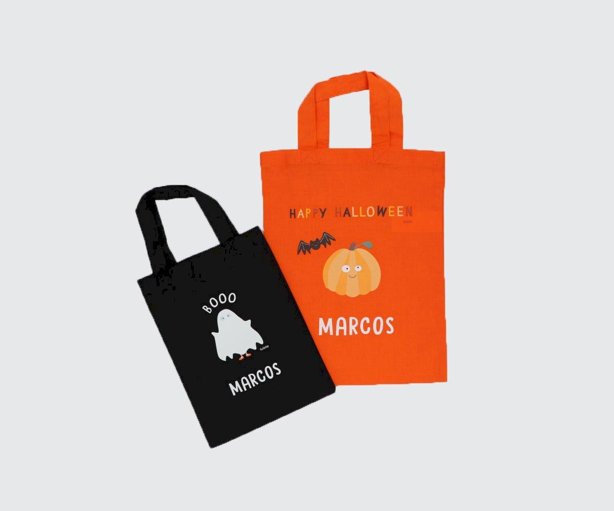 Borsa Nera Booo Halloween Personalizzabile