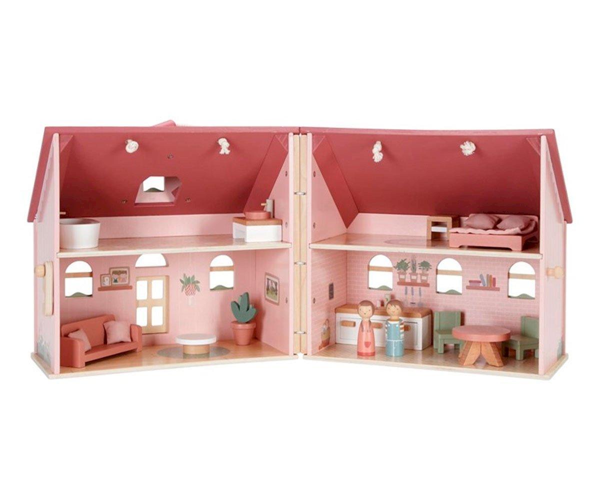 Maison de poupée en bois portable