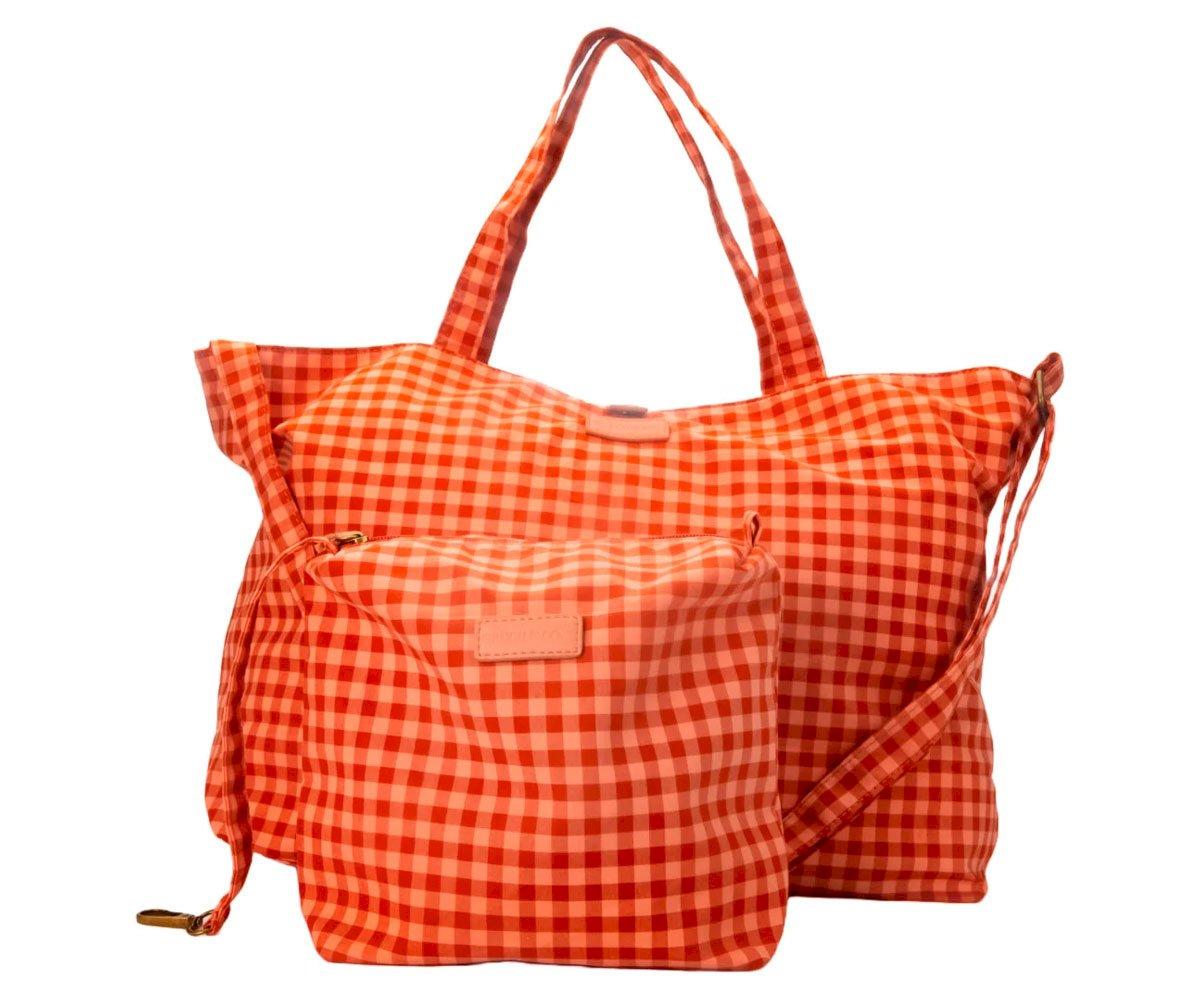 Borsa Tote Bag Sunset Gingham