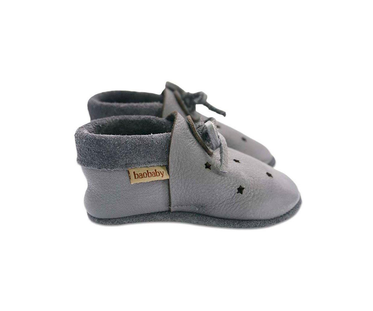 Chaussures Bobaby à Semelle Souple Pour Bébé , Sandales Stars Grey