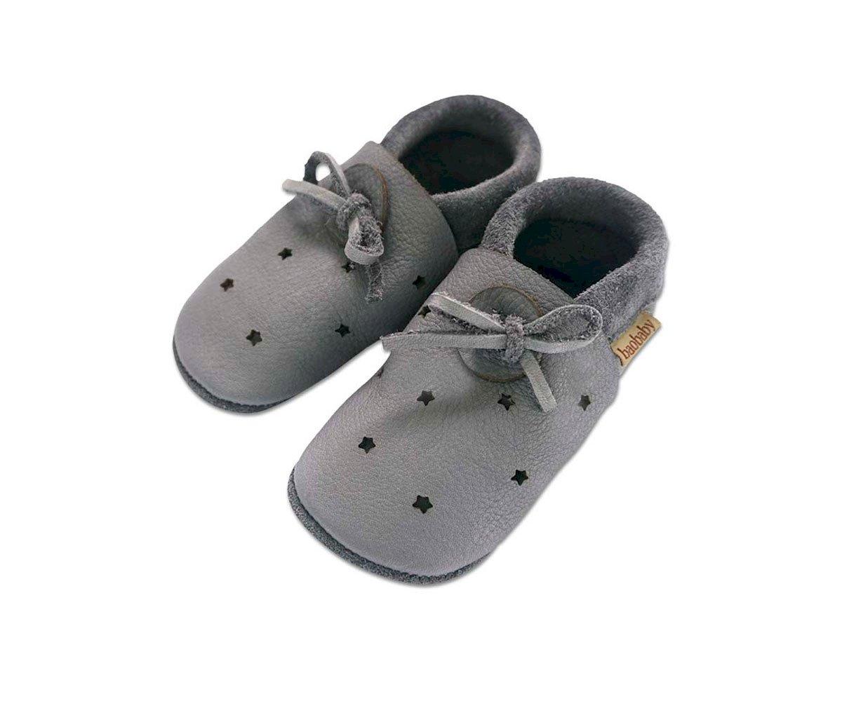 Sapatos Beb Sola Bobaby Soft-Sole | Sandlias Stars Grey 