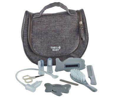 Set Baby Toiletry Bag Grey with Accessories