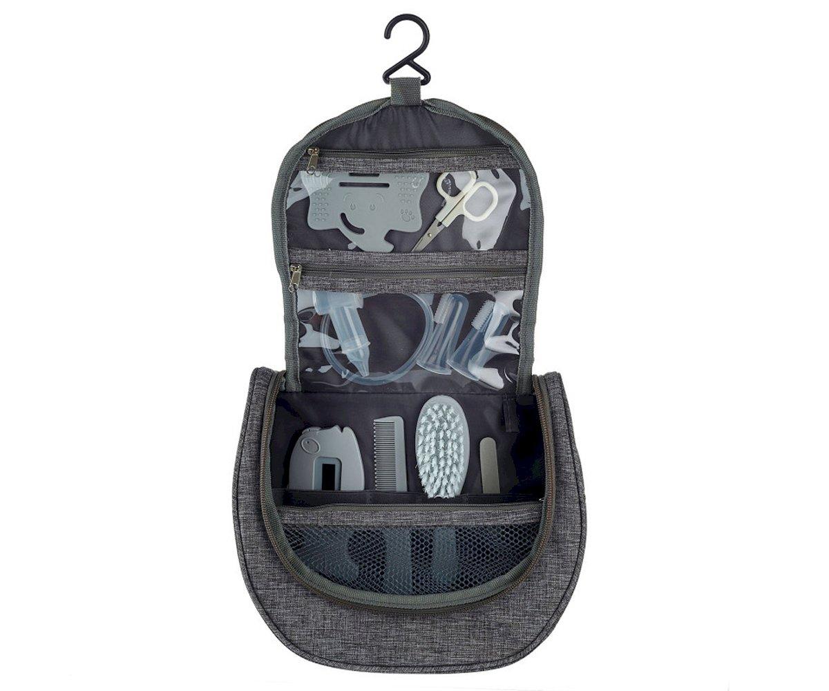 Set Bolsa Aseo Grey Con Accesorios Bebé