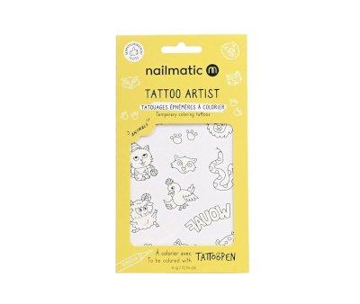 12 Tatuajes Temporales para Colorear de Animales