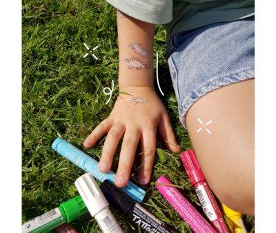 12 tatuagens temporrias para colorir dinossauros