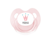 Pink Crown Personalised Retro Soother