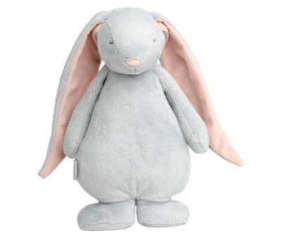 Peluche Luz-Sonido Conejo Moonie Gris Claro Personalizable