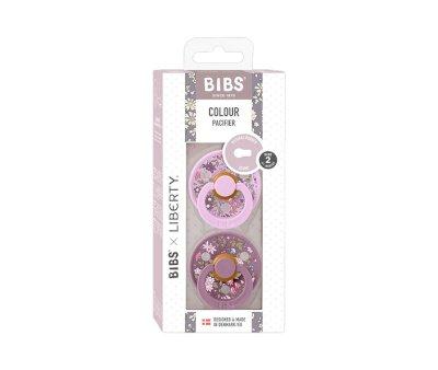 2 Chupetes BIBS Colour Anatmica Liberty Chamomile Lawn Violeta Sky