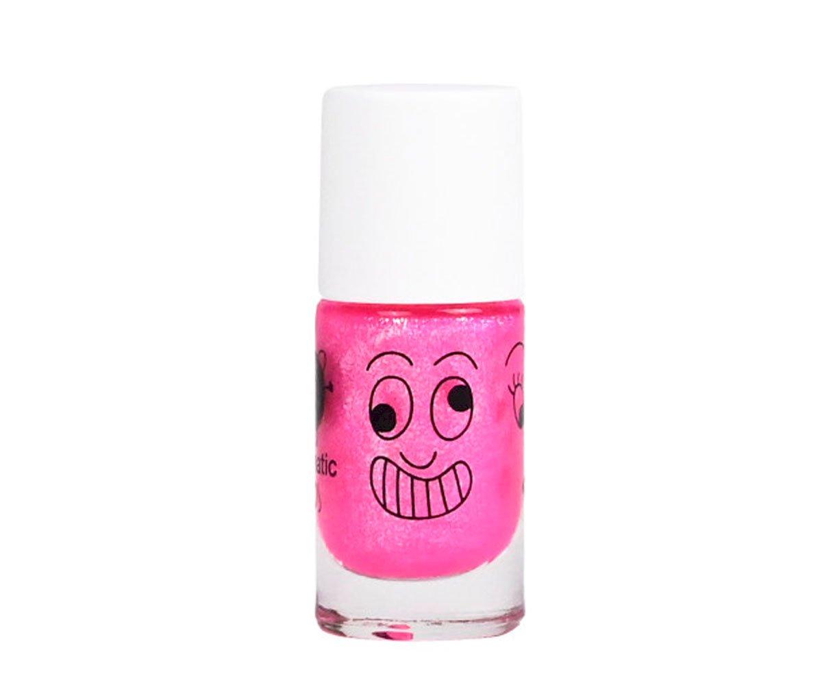 Vernis  Ongles Paillettes Rose Fluo